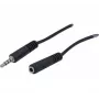 EXERTIS CONNECT Cavo di prolunga audio stereo 3,5mm, connettore maschio su connettore femmina, 2m, nero 721133