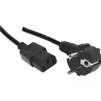 Exertis Connect Cavo di alimentazione, connettore maschio Schuko angolato su connettore femmina IEC C13, senza alogeni, nero, 1,8 m (807950)