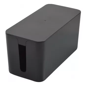 Exertis Connect Box di gestione cavi piccola per ciabatte, nero, 240 x 120 x 130 mm 573426