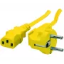 Exertis Connect cavo di alimentazione angolare Schuko su IEC C13, giallo, 1,8 m 808015