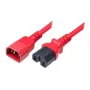 Exertis Connect Cavo di alimentazione IEC C14 a C15, rosso, 1,8 m 808364