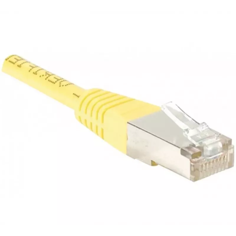 Exertis Connect 853353 Cavo patch Cat.6 F/UTP, 50 m, giallo, protezione antipiega sottile