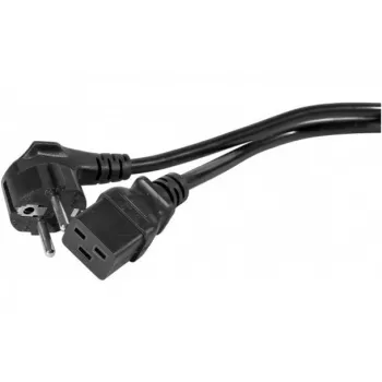EXERTIS CONNECT cavo di alimentazione 16 A Schuko angolare su C19 dritto, 3 m, nero 808018