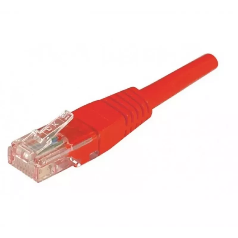 EXERTIS CONNECT cavo patch Cat.5e U/UTP, rosso, 5,0 m, Slim Snagless Boot 853946