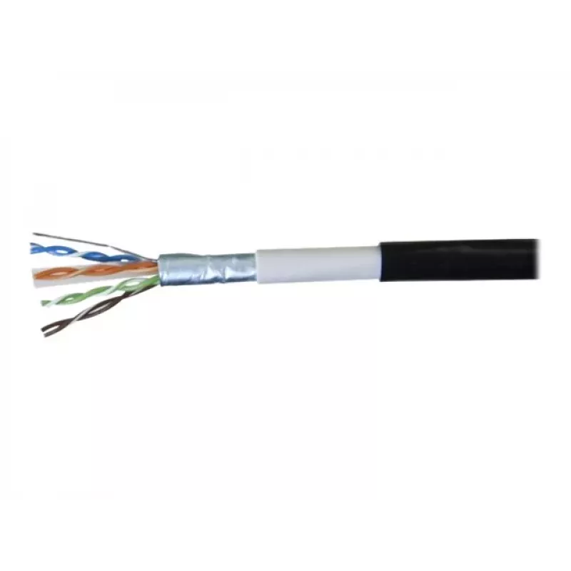EXERTIS CONNECT cavo patch outdoor F/UTP CAT.6 impermeabile nero 10 m 845044