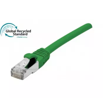 EXERTIS CONNECT Cavo patch RJ45 Cat. 6, F/UTP, certificato GRS, verde, 1,0 m 854630