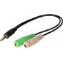 Exertis Connect Adattatore per headset CTIA - 3,5mm TRRS su doppio TRS (sdoppiatore cuffie/microfono) 721135