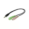 Exertis Connect Adattatore per headset CTIA - 3,5mm TRRS su doppio TRS (sdoppiatore cuffie/microfono) 721135