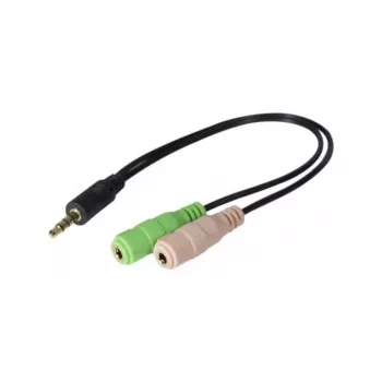 Exertis Connect Adattatore per headset CTIA - 3,5mm TRRS su doppio TRS (sdoppiatore cuffie/microfono) 721135
