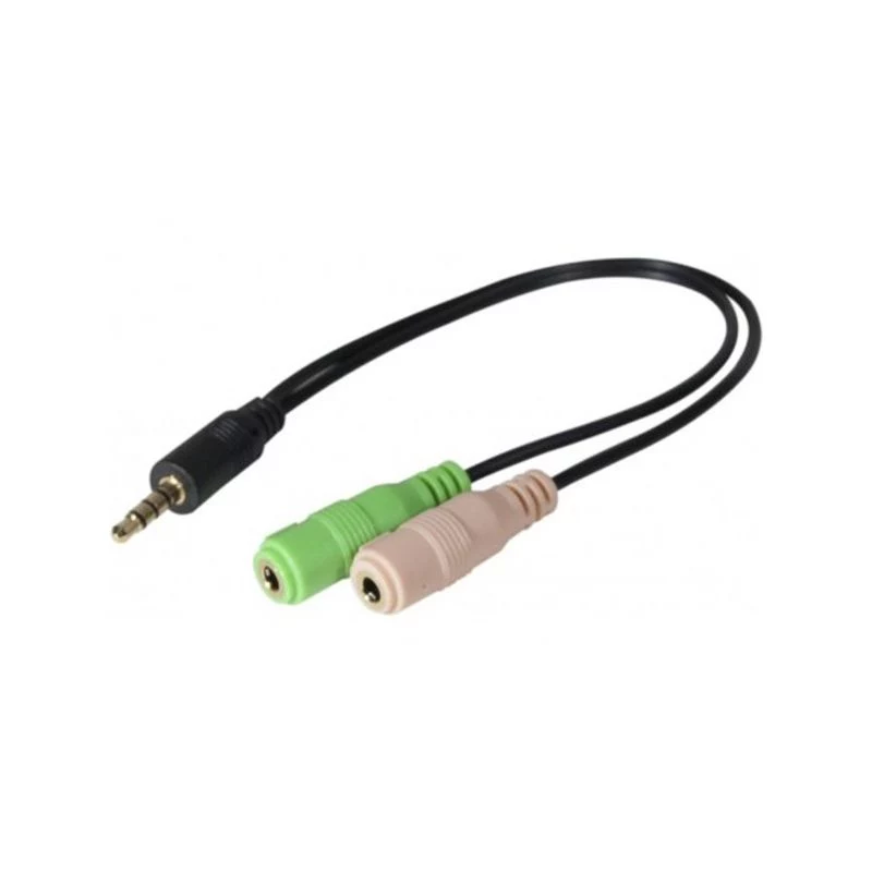 Exertis Connect Adattatore per headset CTIA - 3,5mm TRRS su doppio TRS (sdoppiatore cuffie/microfono) 721135