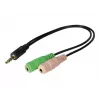 Exertis Connect Adattatore per headset CTIA - 3,5mm TRRS su doppio TRS (sdoppiatore cuffie/microfono) 721135