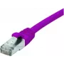 EXERTIS CONNECT Cavo patch Cat. 6 F/UTP rame PoE senza alogeni viola 0,3m con Snagless Boot 854409