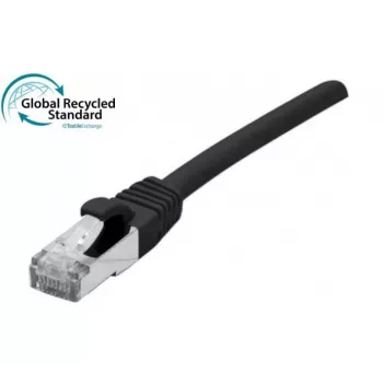 EXERTIS CONNECT Cavo patch RJ45 Cat. 6, F/UTP, certificato GRS, nero, 5,0 m 854652