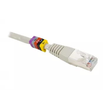Exertis Connect Anello di marcatura per cavi Dexlan, giallo, cifre 0-9, 100 pezzi 753490