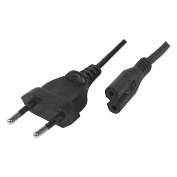 Exertis Connect Cavo di alimentazione, spina Euro a connettore femmina Euro-8, nero, 1,0 m (808308)