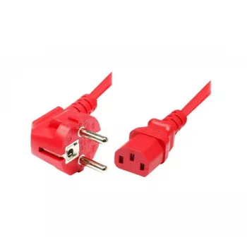 Exertis Connect Cavo di alimentazione Schuko angolare a IEC C13, rosso, 5 m 808029