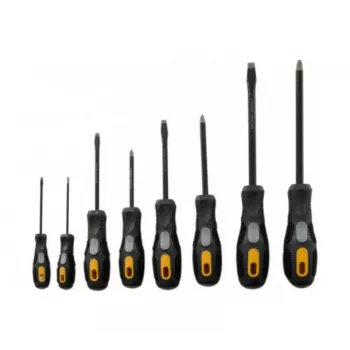 EXERTIS CONNECT Set di 8 cacciaviti con punta piatta e a croce, impugnature ergonomiche antiscivolo 815571