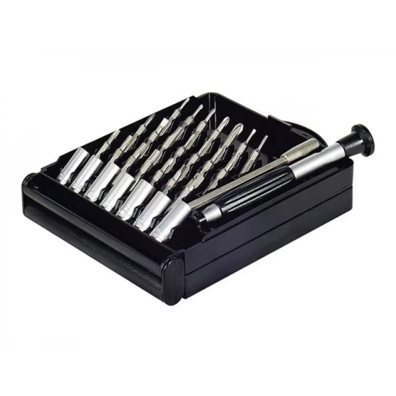 EXERTIS CONNECT Set di cacciaviti di precisione, 11 pezzi con 10 bit intercambiabili in custodia (815650)