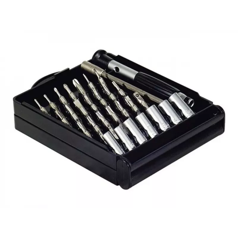 EXERTIS CONNECT Set di cacciaviti di precisione, 11 pezzi con 10 bit intercambiabili in custodia (815650)