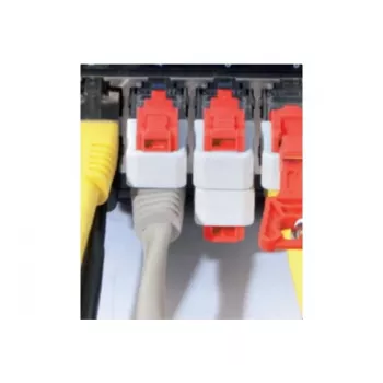 EXERTIS CONNECT RJ45 Port Lock (confezione da 10, blu) con chiave – blocca l'accesso non autorizzato alla rete 848943