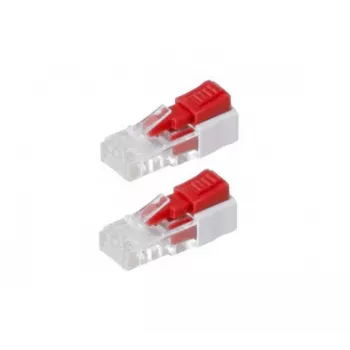 EXERTIS CONNECT RJ45 Port Lock (confezione da 10, blu) con chiave – blocca l'accesso non autorizzato alla rete 848943