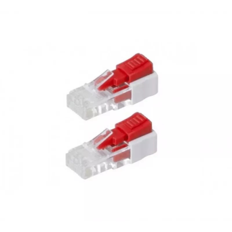 EXERTIS CONNECT RJ45 Port Lock (confezione da 10, blu) con chiave – blocca l'accesso non autorizzato alla rete 848943
