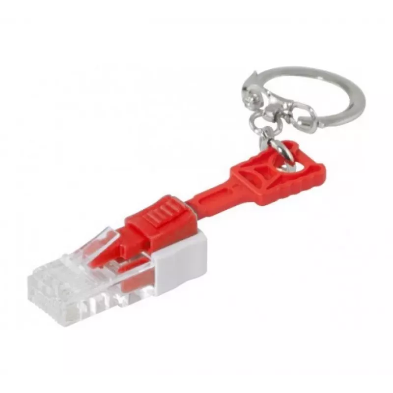 EXERTIS CONNECT RJ45 Port Lock (confezione da 10, blu) con chiave – blocca l'accesso non autorizzato alla rete 848943