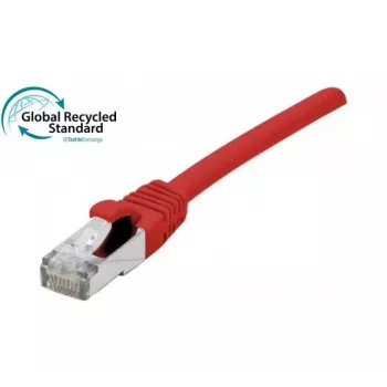 EXERTIS CONNECT Cavo patch RJ45 Cat. 6, F/UTP, certificato GRS, rosso, 5,0 m 854625