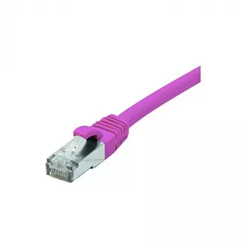 EXERTIS CONNECT Cavo patch Cat. 6 F/UTP, PoE, halogen-free, rosa, 1,0 m, RJ45 con protezione linguetta 854433