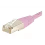 Exertis Connect 854479 Cavo patch Cat.6 S/FTP PiMF, 0,7 m, rosa, protezione antipiega sottile