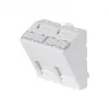 EXERTIS CONNECT Placca inserto 45x45 mm per 2 moduli Keystone, 30°, bianco segnale RAL 9003 911711