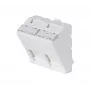EXERTIS CONNECT Placca inserto 45x45 mm per 2 moduli Keystone, 30°, bianco segnale RAL 9003 911711
