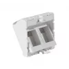 EXERTIS CONNECT Placca inserto 45x45 mm per 2 moduli Keystone, 30°, bianco segnale RAL 9003 911711