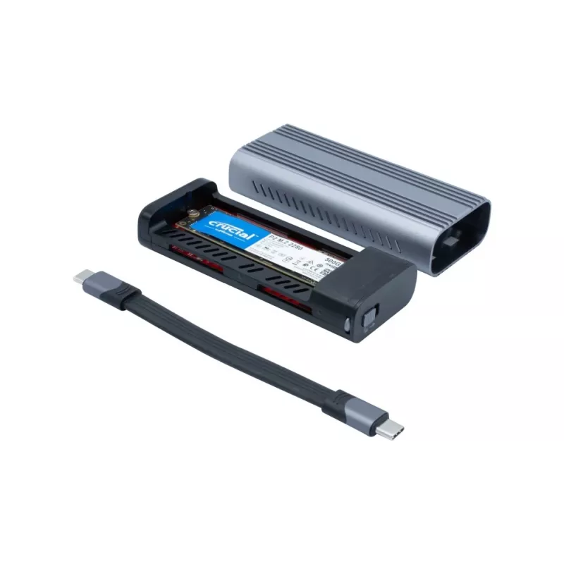 EXERTIS CONNECT Case per SSD M.2, USB4/Thunderbolt 4 40 Gbps Type-C, per SSD M.2 NVMe/PCIe 924640
