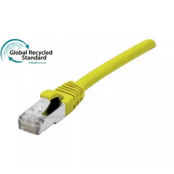 EXERTIS CONNECT Cavo patch RJ45 Cat. 6 F/UTP certificato GRS giallo 10,0 m (854644)