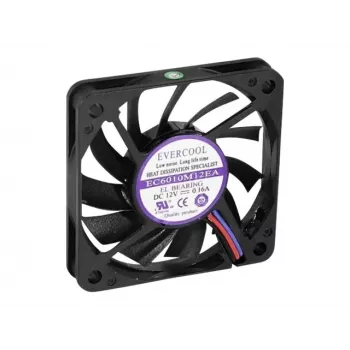 Exertis Connect Evercool Ventola per case 60 mm – cuscinetto a strisciamento lubrificato durevole, 3-Pin DC, nero 910179
