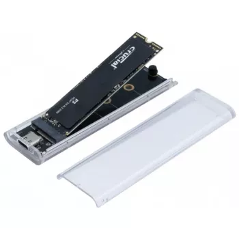 EXERTIS CONNECT case per SSD M.2 USB 3.2 Gen 2 Type-C trasparente 924625