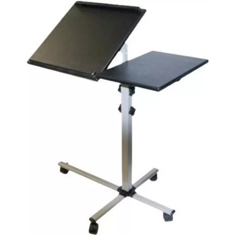 EXERTIS CONNECT Tavolo multifunzionale mobile su ruote, 1000 x 500 mm, nero (965033)