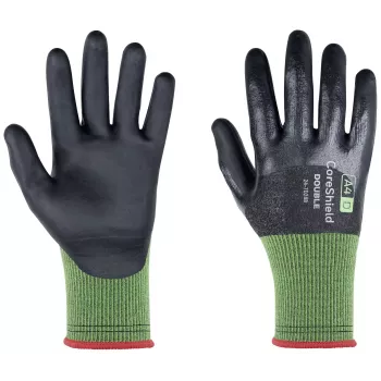 Honeywell CoreShield Double Guanti antitaglio taglia 11 (XXL), grigio/nero, rivestiti in nitrile 24-7D28B/11