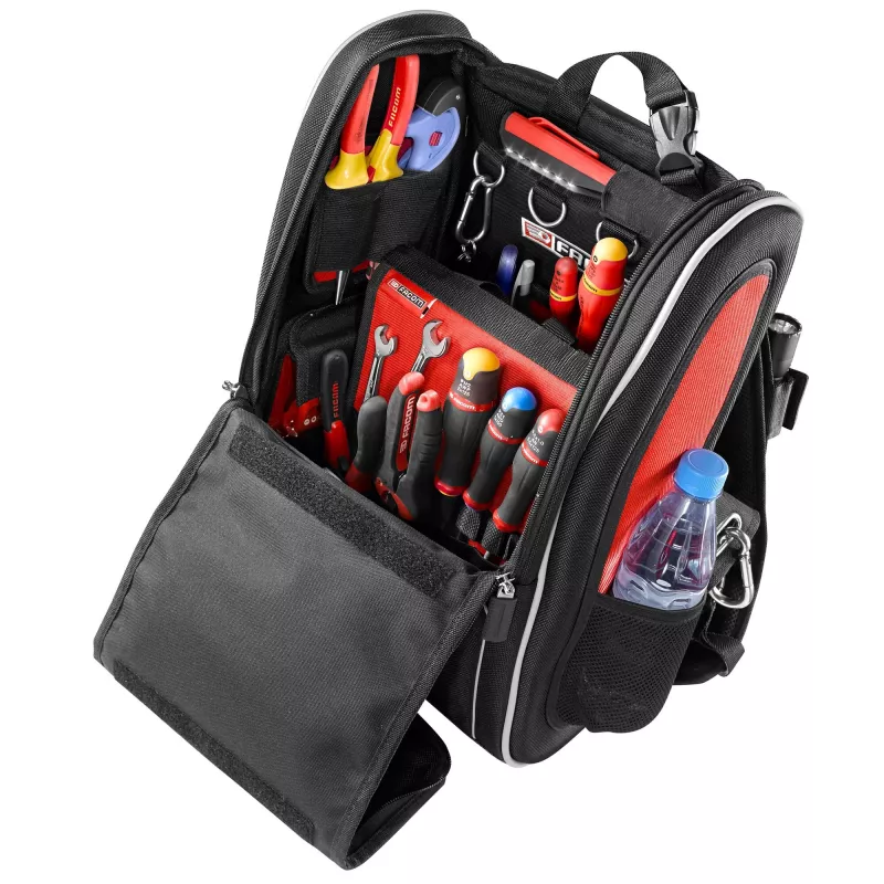 Facom BS.MCBPB Zaino portautensili 20 L nero/rosso vuoto
