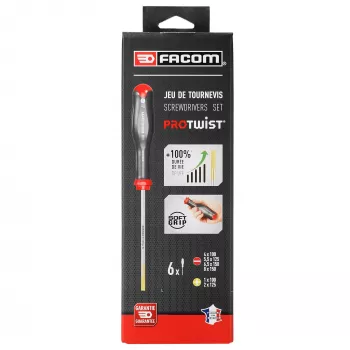 Facom PROTWIST set di 6 cacciaviti a taglio e a croce ATP.J6PB