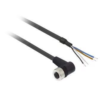 TMSS GERMANY Telemechanique Sensors connettore femmina M12 4 poli dritto cavo PUR, 10m, nero, IP67 XZCP1241L10