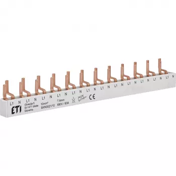 ETI 002921150 Barra collettrice a pettine isolata SKN0021/10 per ETIMAT 1N, KZS 1M, 1 polo, 10 moduli, 63 A