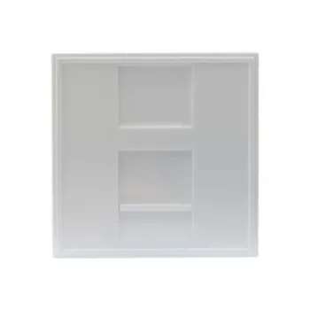 EXERTIS CONNECT Dexlan Inserto per placca centrale 45 x 45 mm per 1 modulo keystone, bianco segnale RAL 9003 (911722)