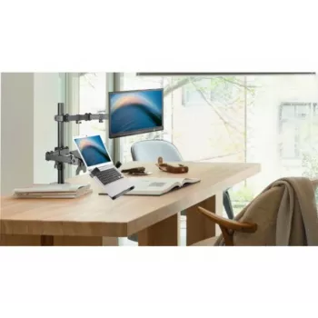 EXERTIS CONNECT set supporto da tavolo per monitor e laptop, 13-32 pollici, acciaio, morsetto a asta/boccola, bracci snodati, VESA 75/100 915170