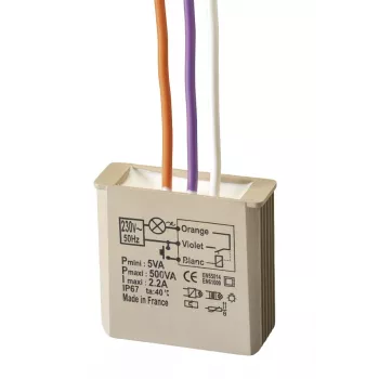 GROTHE relè a impulso da incasso 230V AC 3-500W pulsante MTR500E 5454050