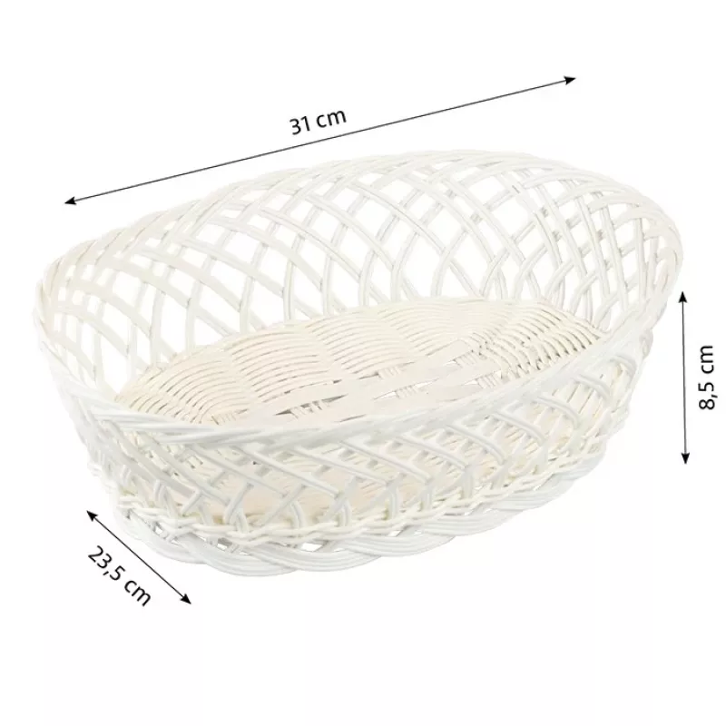 KESPER Cesto portatutto rettangolare bianco 31x23,5x8,5 cm