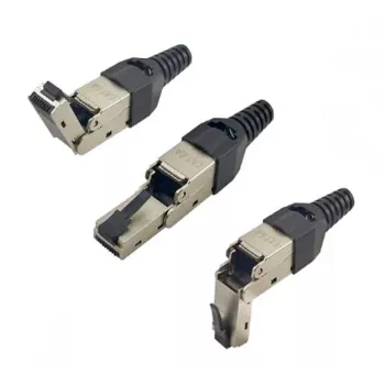 EXERTIS CONNECT Connettore RJ45 da campo, Cat.6A, STP, angolo regolabile (920822)
