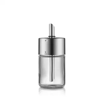 WMF Basic spargizucchero 200 ml, Cromargan® acciaio inox e vetro, argento/trasparente