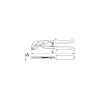 Pinza regolabile automatica per tubi 240 mm Hypo Unior